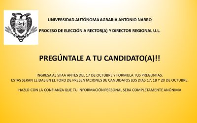 PREGÚNTALE A TU CANDIDATO(A)!!!