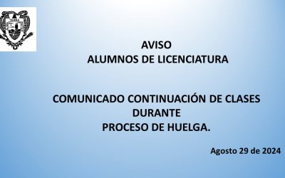 COMUNICADO CONTINUACION DE CLASES EN PERIODO DE HUELGA.