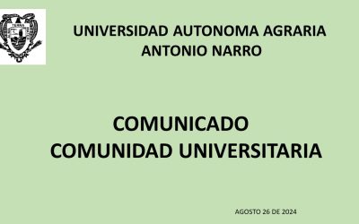 COMUNICADO.  COMUNIDAD UNIVERSITARIA