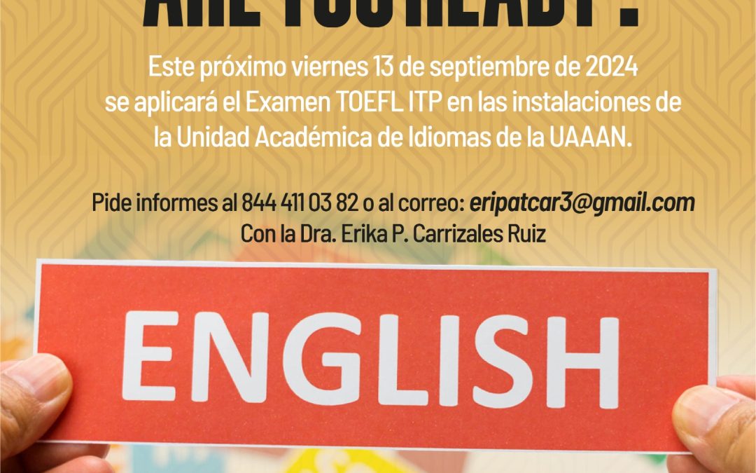 APLICACION DE EXAMEN TOEFL POSTGRADO