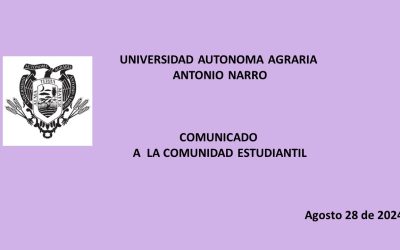 COMUNICADO A LA COMUNIDAD ESTUDIANTIL