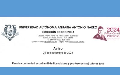 AVISO. DIRECCIÓN DE DOCENCIA