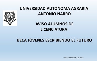 AVISO.  BECA JOVENES ESCRIBIENDO EL FUTURO