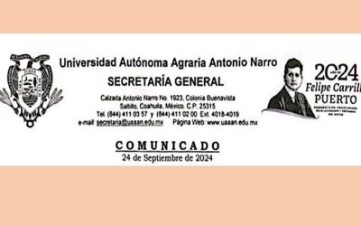 COMUNICADO. SECRETARIA GENERAL