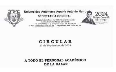 CIRCULAR.  DIA DESCANSO 1 DE OCTUBRE 2024