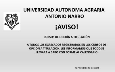 AVISO..  CURSOS DE OPCION A TITULACION