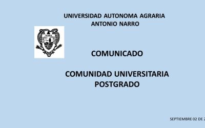 COMUNIDAD UNIVERSITARIA DE POSTGRADO.  COMUNICADO