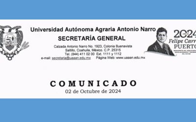 COMUNICADO.  SECRETARIA GENERAL