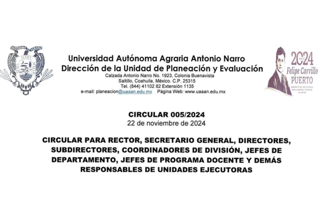 CIRCULAR DIRECCION DE PLANEACION